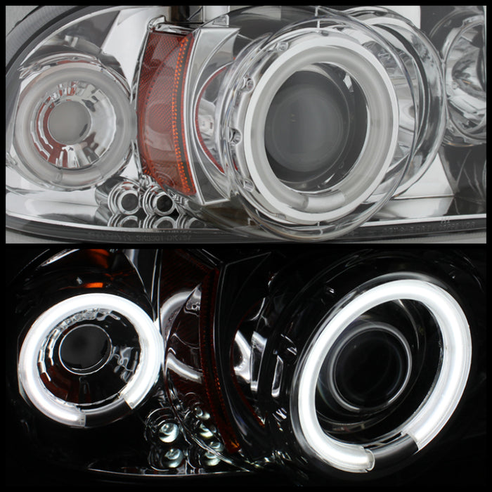 SPYDER 5009791 Spyder Dodge Dakota 97-04/Durango 98-03 1PC Projector Headlights LED Halo LED Chrm PRO-YD-DDAK97-C