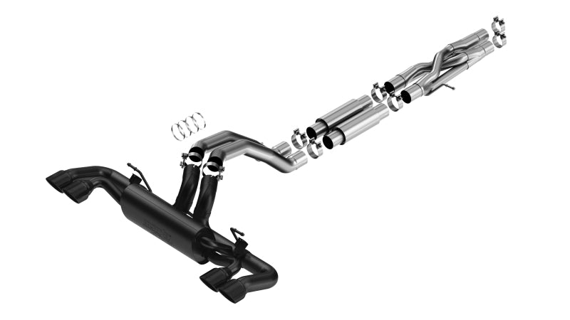 Borla 140893CB 21-22 Jeep Wrangler Rubicon 392 6.4L V8 AT 4WD 4DR ATAK Cat-Back Exhaust - Coated Black