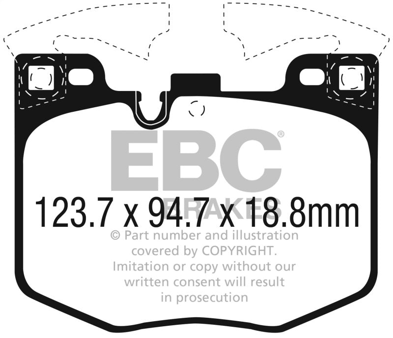EBC UD1867 2017+ BMW 530 2.0L Turbo (G30) Ultimax2 Front Brake Pads