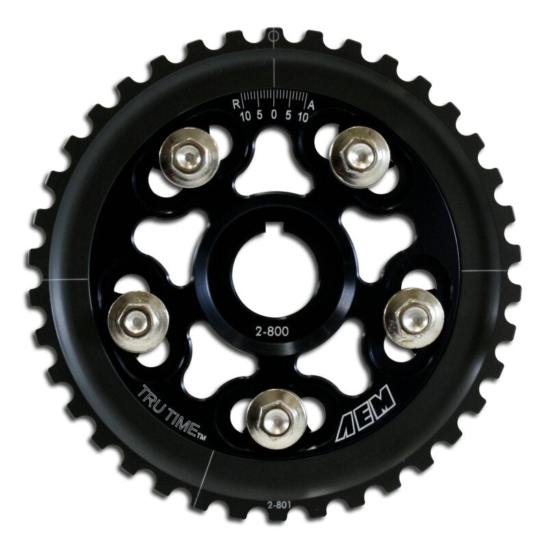 AEM 23-800BK 88-95 Honda Civic/ 93-95 Del Sol S & Si Black Tru-Time Cam Gear
