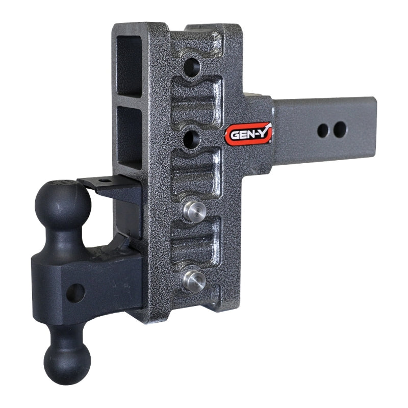 GEN-Y Hitch GH-2024 Gen-Y Mega Duty 3in Shank 6in Offset Drop 32K Hitch w/GH-0161 Dual-Ball/GH-0162 Pintle Lock