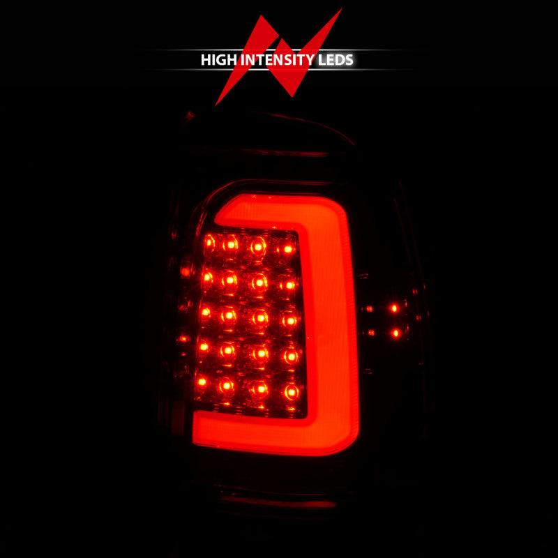 ANZO 311349 1997-2004 Dodge Dakota LED Taillights Chrome Housing Red Lens Pair