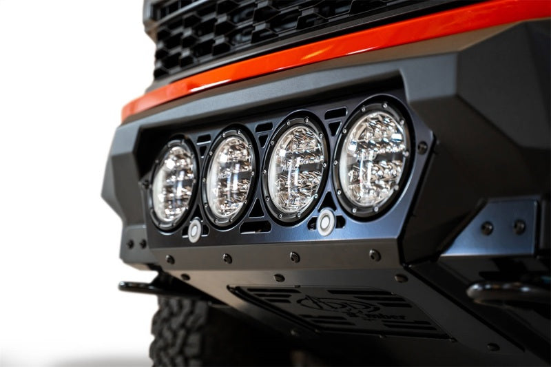 Addictive Desert Designs F210014110103 2021+ Ford Raptor Bomber Front Bumper w/ 4 Rigid 360 6in Light Mounts