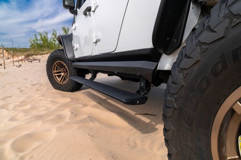 AMP Research 77122-01A 2007-2018 Jeep Wrangler JKU 4DR PowerStep XL - Black (Incl OEM Style Illumination)