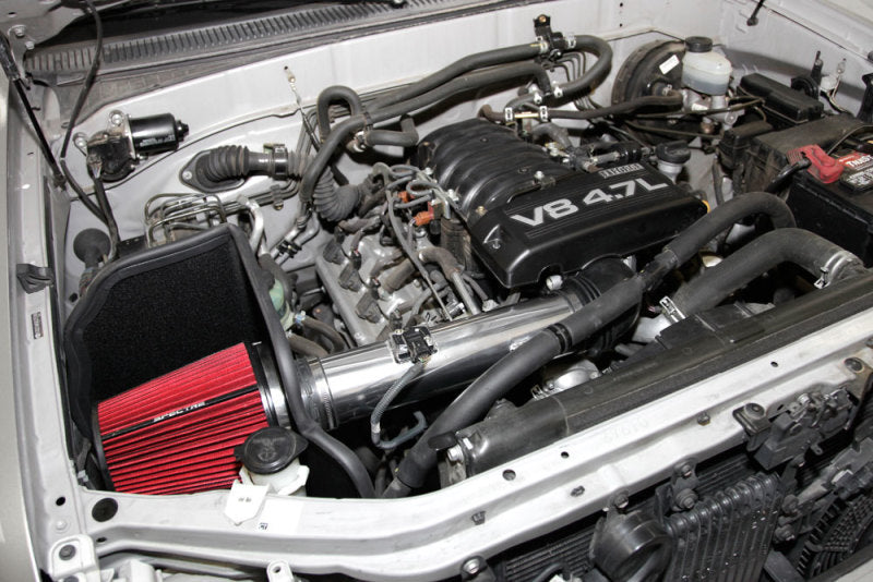 Spectre 9964 05-07 Toyota Sequoia V8-4.7L F/I Air Intake Kit - Polished w/Red Filter