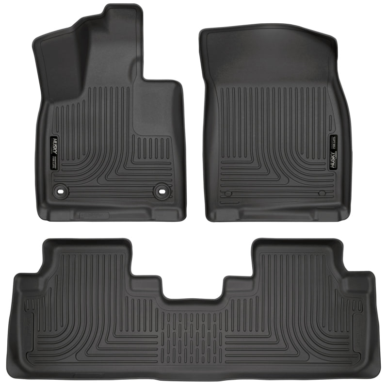 Husky Liners 99651 Weatherbeater 16-17 Lexus RX350 / 16-17 RX450H Front & 2nd Seat Floor Liners - Black