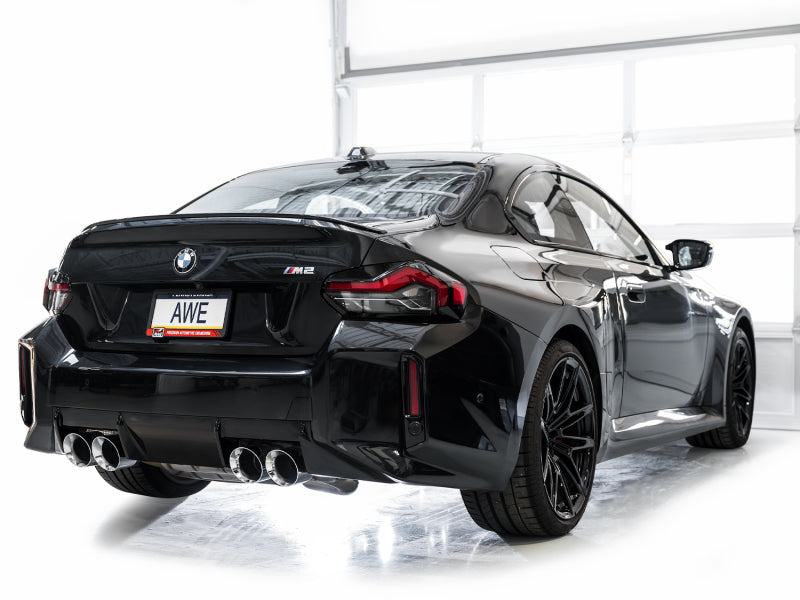 AWE Tuning 3020-42487 23-24 BMW G87 M2 Track Edition Exhaust - Chrome Silver Tips