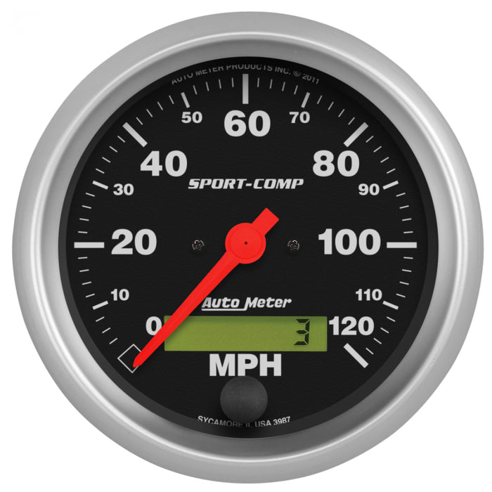 Autometer ATM3987 3-3/8in Sport Comp. Elec. 120MPH Speedometer