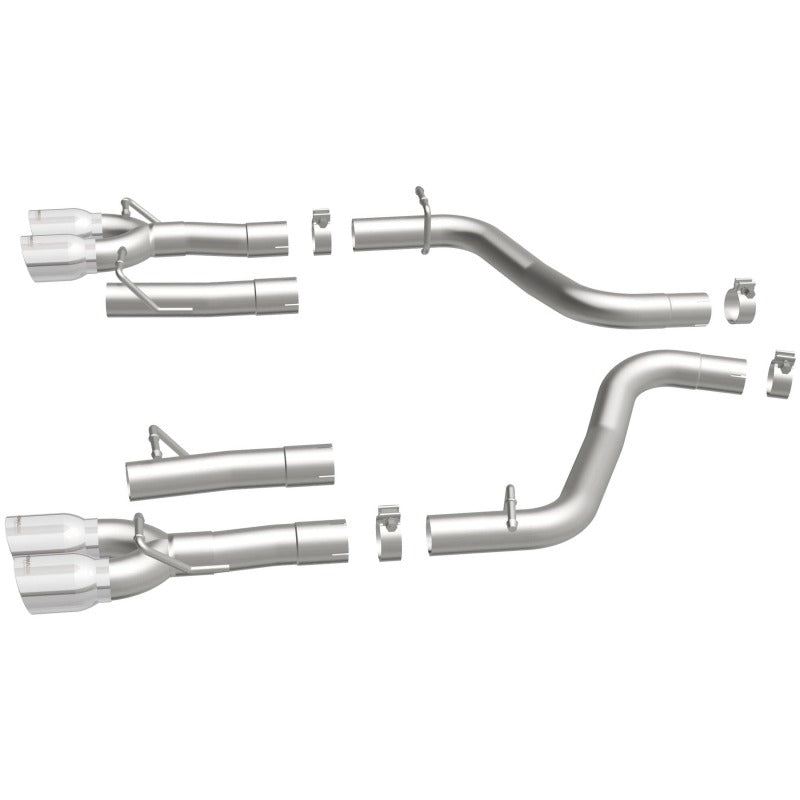 Magnaflow 19218 MagnaFlow Axle-Back, SS, 2.5in, Quad Split Rear 3.5in Tip 2015 Dodge Challenger 3.6L V6