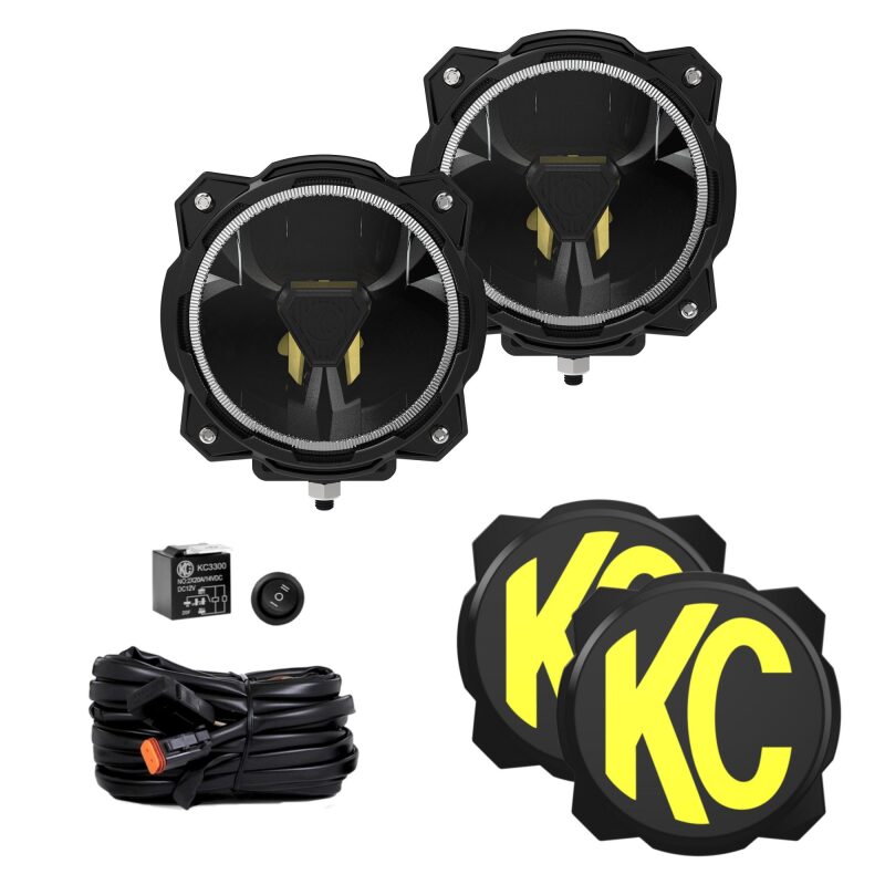 KC HiLiTES 91403 Gravity Titan LED 6in. - Pair Pack (Wide-40 Beam)