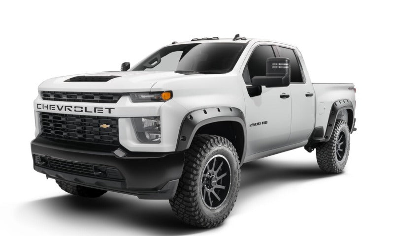 Bushwacker 48146-08 19-21 Chevrolet Silverado 2500 / 3500 HD (Excl. Dually) Forge Style Flares 4pc - Black