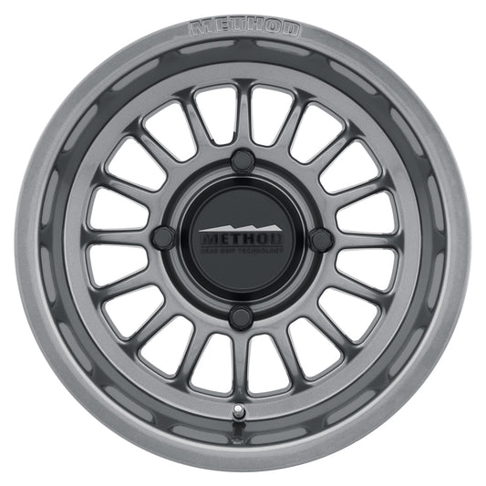 Method Wheels MR41157047852 Method MR411 Bead Grip 15x7 / 5+2/38mm Offset / 4x136 / 106.25mm CB Gloss Titanium Wheel