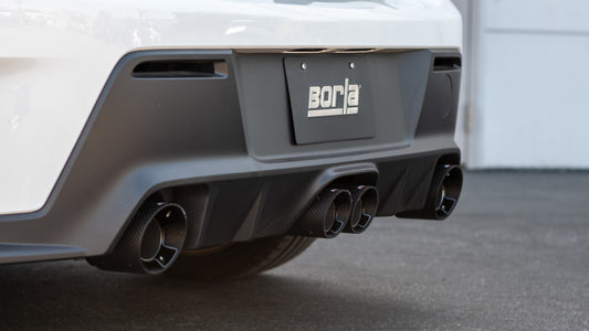 Borla 140942CFBA 23-24 Toyota GR Corolla ATAK Cat Back System - Carbon Fiber & Black Anodized