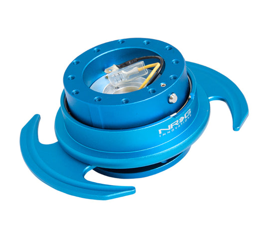 NRG SRK-650BL Quick Release Kit Gen 3.0 - Blue Body / Blue Ring w/Handles