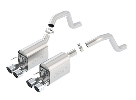Borla 11917 06-13 Chevy Corvette C6 ZO6/ZR1 Manual Trans S-Type II Rear Section Exht Dual Rd Rolled Tips