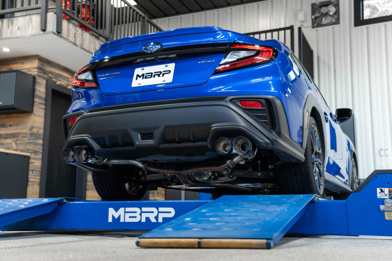 MBRP S48103BE 2022 Subaru WRX 2.5in Dual Split Rear Exit w/ Quad BE Tips - T304
