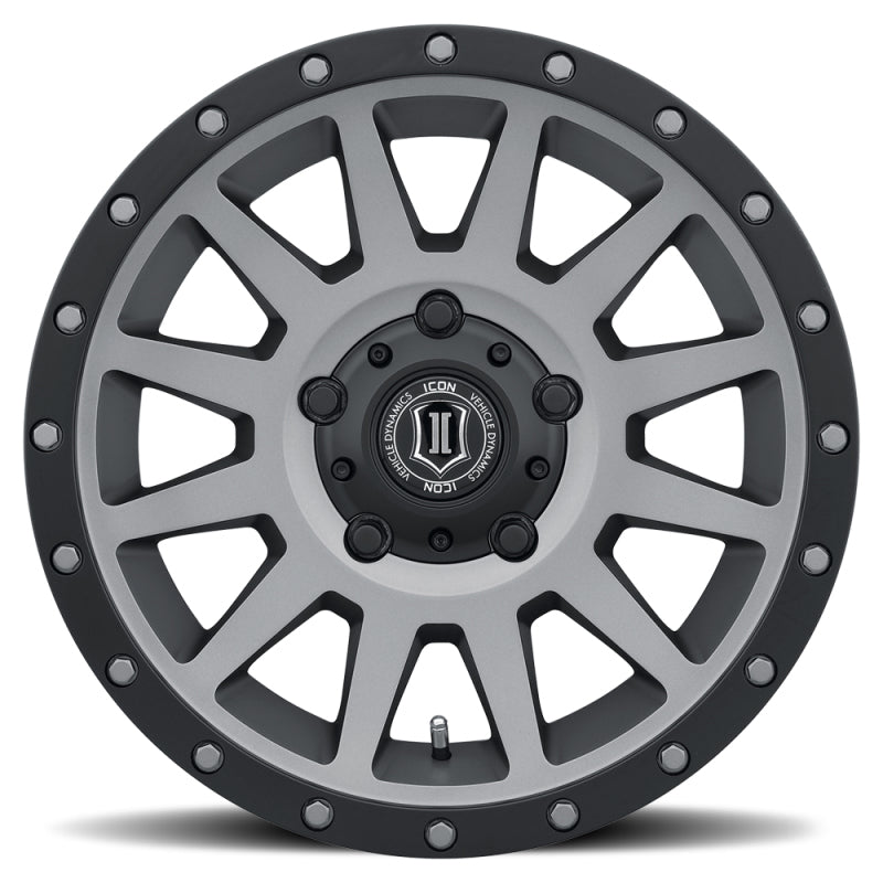 ICON 2017855557TT Compression 17x8.5 5x150 25mm Offset 5.75in BS 110.1mm Bore Titanium Wheel
