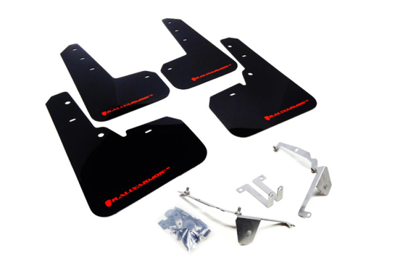 Rally Armor MF26-UR-BLK/RD 13-17 Subaru Crosstrek XV Black UR Mud Flap w/Red Logo