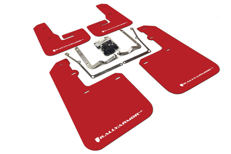 Rally Armor MF42-UR-RD/WH 15-18 VW Jetta Red UR Mud Flap w/White Logo