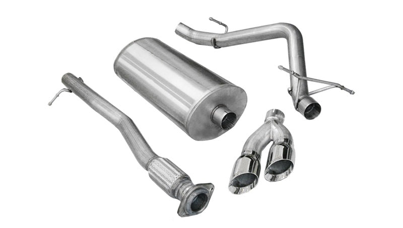 CORSA Performance 14523 Corsa 2011-2013 Chevrolet Silverado Crew Cab/Short Bed 1500 6.2L V8 Polished Sport Cat-Back Exhaust