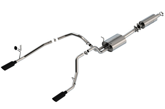 Borla 140852BC 19-22 RAM 1500 3.6L V6 4DR 140.5/144.6/153.5 WB 2.25in S-Type Cat-Back - Black Chrome Tip