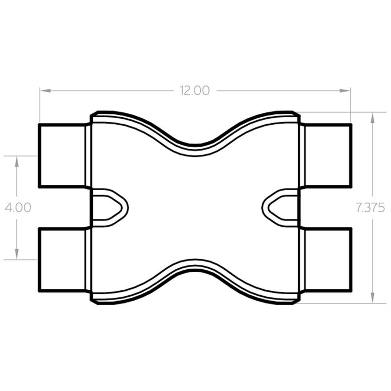 Magnaflow 10790 MagnaFlow Smooth Trans X 2.25/2.25 X 12 SS