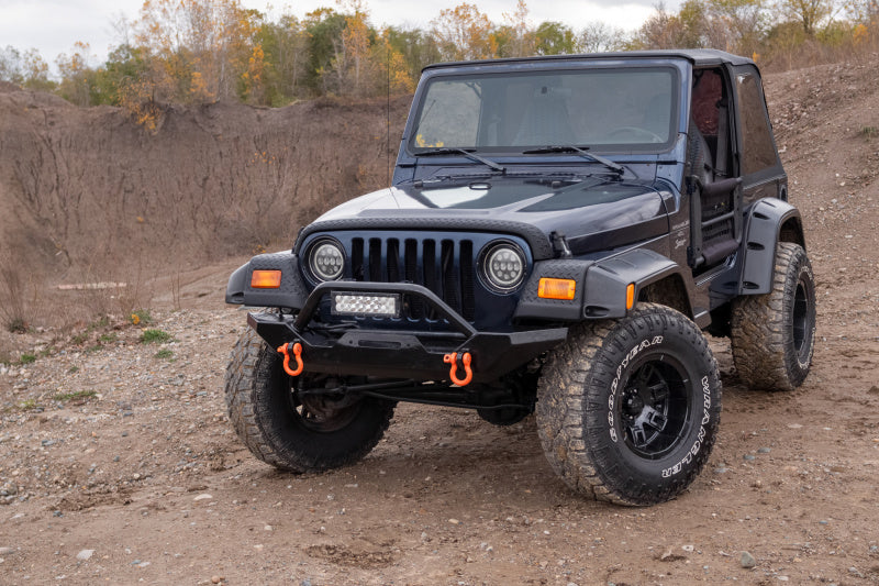 Bushwacker 14005 97-06 Jeep Wrangler Trail Armor Hood Stone Guard and 2 Front Corners - Black