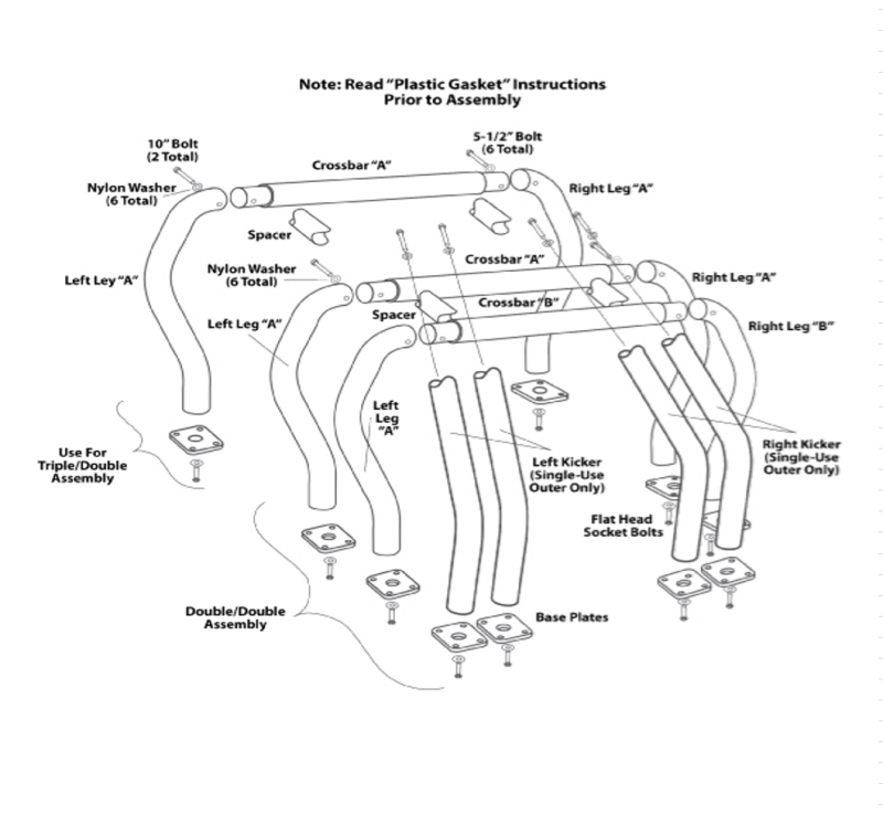 Go Rhino 90002B RHINO Bed Bar - Rear Main B bar - Black