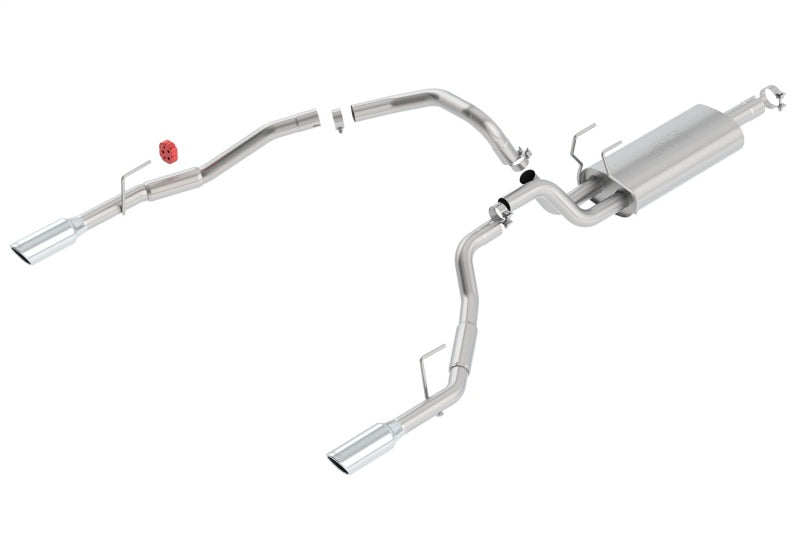 Borla 140308 09-13 Dodge RAM 1500 5.7L CC/SB w/Fact Sngl Exh C/B 3x2.5in Single Round Rolled Split Rear