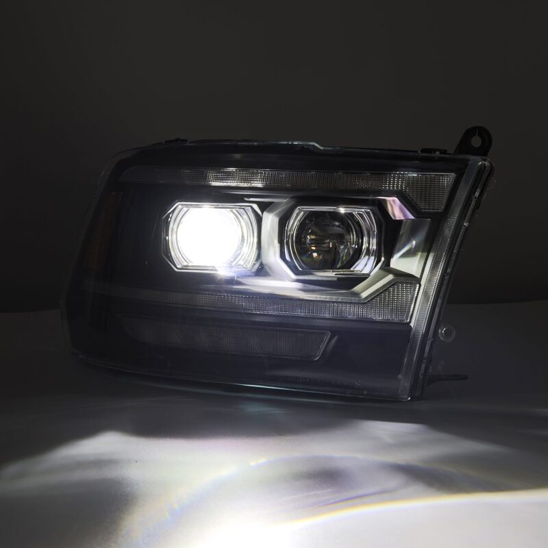 AlphaRex 880560 09-18 RAM 2500 LUXX LED Proj Headlight Plank Style Alpha Blk w/Activ Light/Seq Signal/DRL