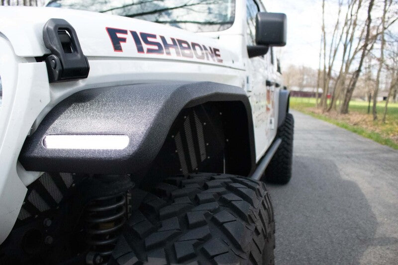 Fishbone Offroad FB31456 2018+ Jeep JL & 2020+ JT 7in Turn Signal & Side Marker Lights and Brackets