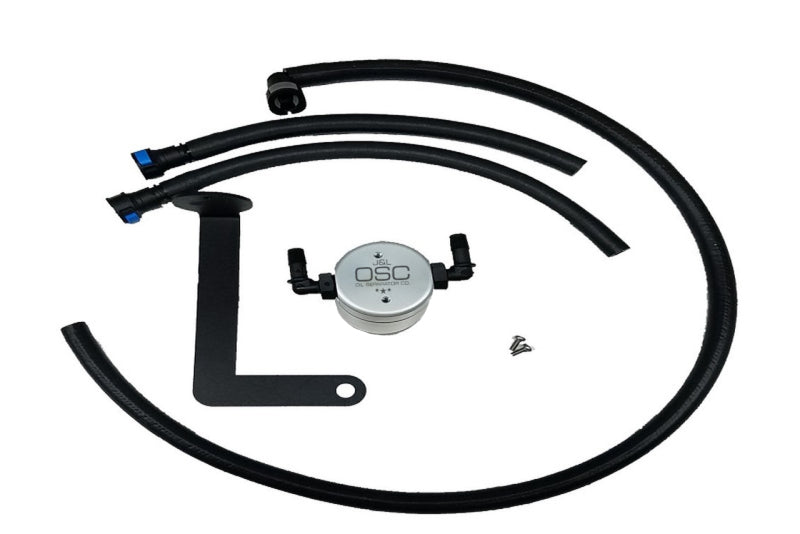 J&L 3080P-C 10-15 Chevrolet Camaro LS3 6.2L Passenger Side Oil Separator 3.0 - Clear Anodized