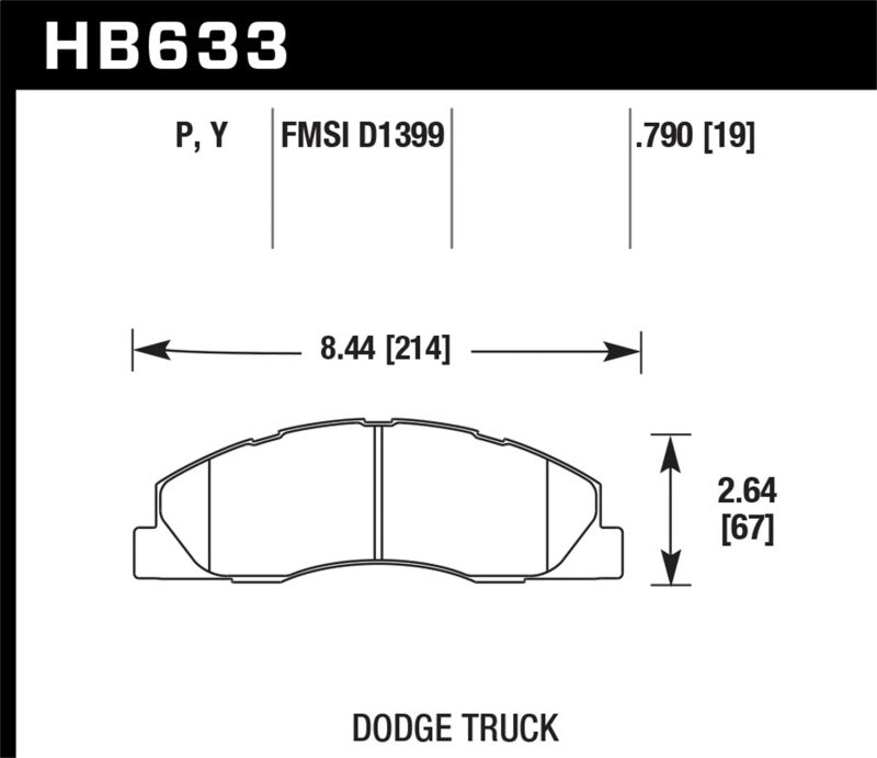 Hawk Performance HB633P.790 Hawk Super Duty Street Brake Pads