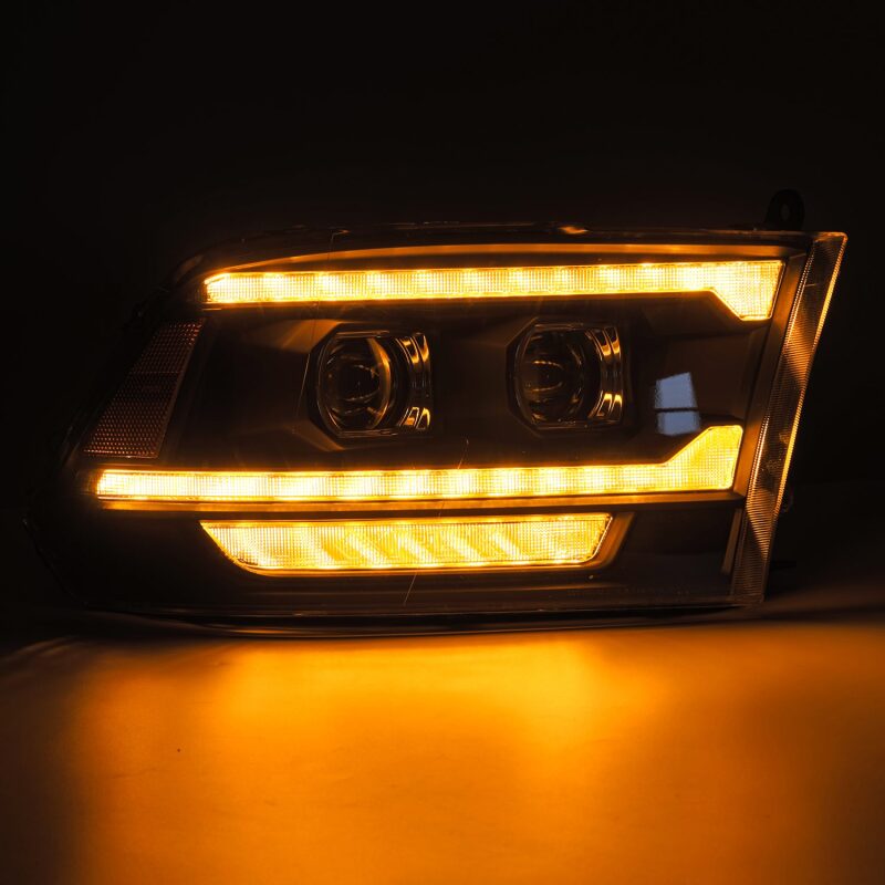 AlphaRex 880558 09-18 Dodge RAM 2500 LUXX LED Proj Headlights Plank Style Blk w/Activ Light/Seq Signal/DRL