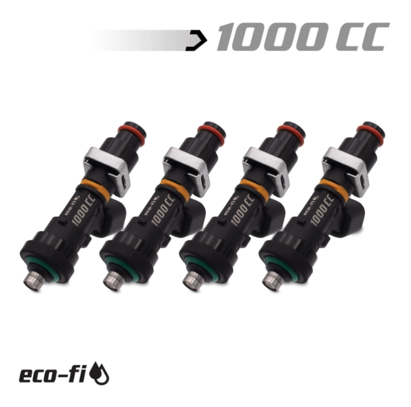 BLOX Racing BXEF-04914.11.B-1000-4 Eco-Fi Street Injectors 1000cc/min w/1in Adapter Honda B/D/H Series (Set of 4)