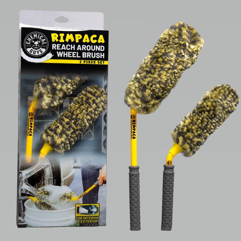 Chemical Guys ACC615 Rimpaca Reach Around Ultimate Wheel Brush Set - 2 Pcs