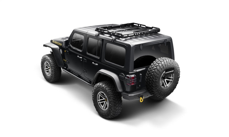 Bushwacker 11950-07 18-21 Jeep Wrangler JL (2-Door & 4-Door) Flat Style Flares 4pc - Black