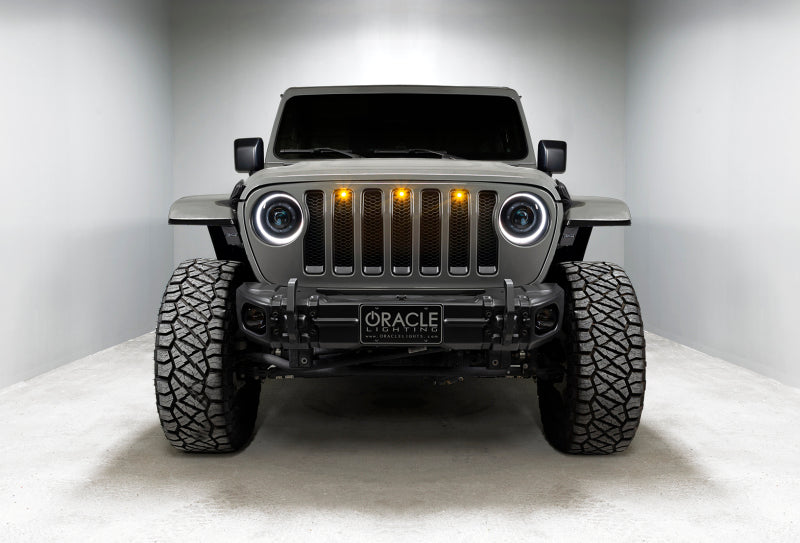 ORACLE Lighting 5839-504-PAU Oracle Jeep Wrangler JL Oculus Bi-LED Projector Headlights- Graphite Metallic - 5500K