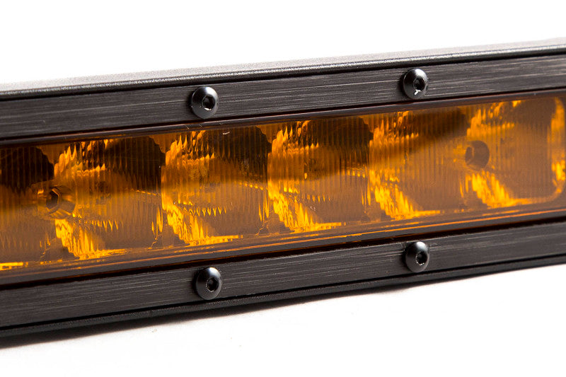 Diode Dynamics DD5045S 12 In LED Light Bar Single Row Straight - Amber Wide Each Stage Series