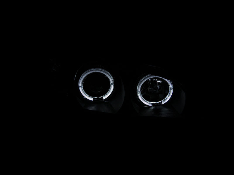 ANZO 121077 2000-2004 Infiniti I30 Projector Headlights w/ Halo Black