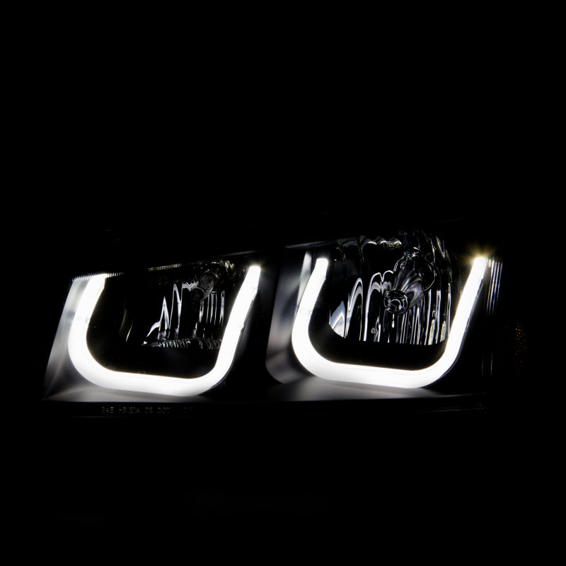 ANZO 111312 2003-2006 Chevrolet Silverado 1500 Projector Headlights w/ U-Bar Black