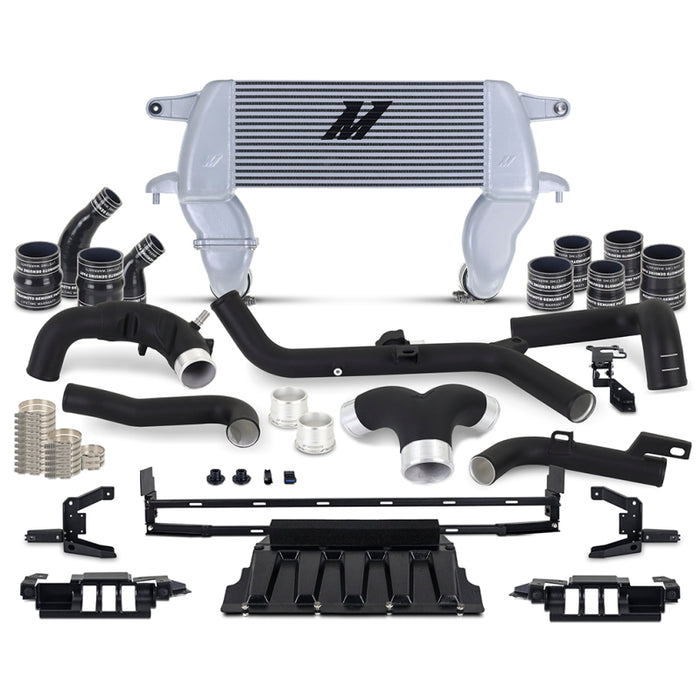 Mishimoto MMINT-BR27-21HKBKSL 21+ Ford Bronco 2.7L High Mount INT Kit BK Pipes SL Core