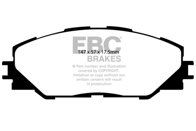 EBC DP61792 06-08 Toyota RAV 4 2.4 (3rd Row Seats) Greenstuff Front Brake Pads