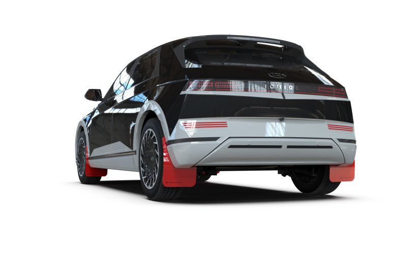 Rally Armor MF87-UR-RD-BLK 22-24 Hyundai Ioniq 5 Red Mud Flap w/Black Logo
