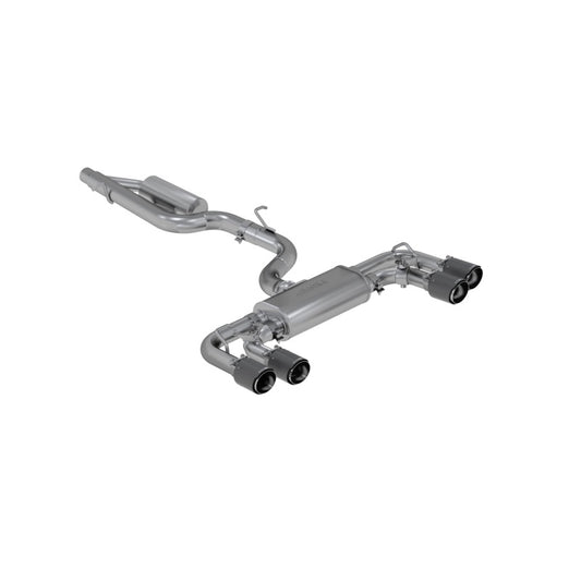 MBRP S46053CF 15-19 VW Golf R 3 in Cat Back w/ 4 in OD Quad Carbon Fiber Tips - T304