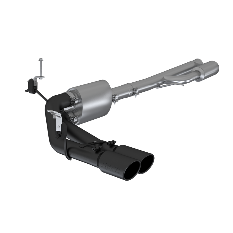 MBRP S5092BLK 2019+ Chevrolet Silverado 1500 4.5L/5.3L Pre-Axle Dual Side Exite w/ 4in OD Tip- Black Coated
