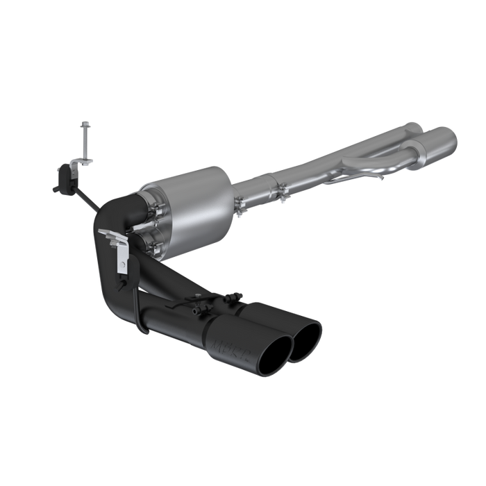 MBRP S5092BLK 2019+ Chevrolet Silverado 1500 4.5L/5.3L Pre-Axle Dual Side Exit w/ 4in OD Tip- Black Coated