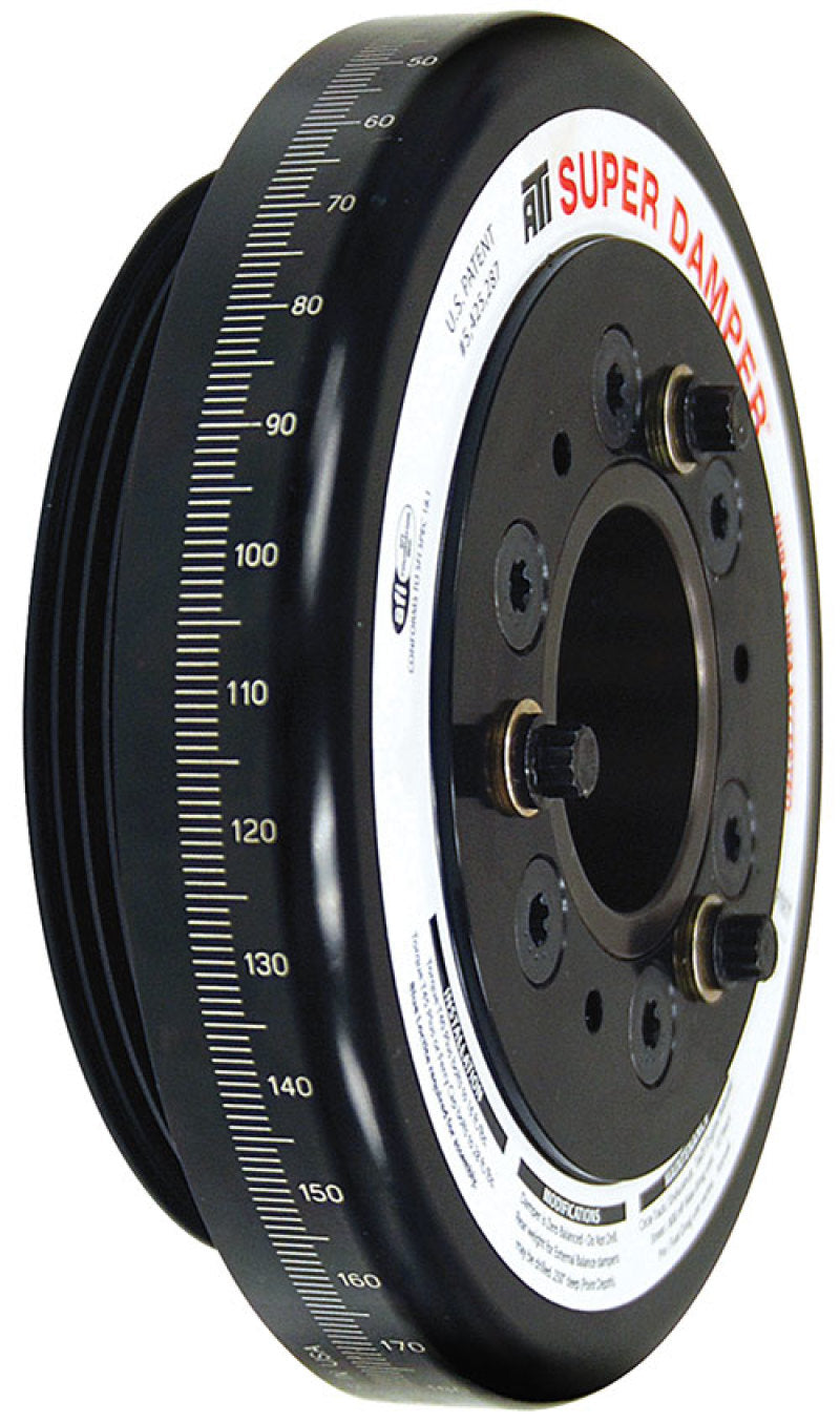 ATI ATI918456 Damper - 7.074in - Alum - Honda D - 4 Grv Rear Alum uminum Pulley - 10 Percent Underdrive