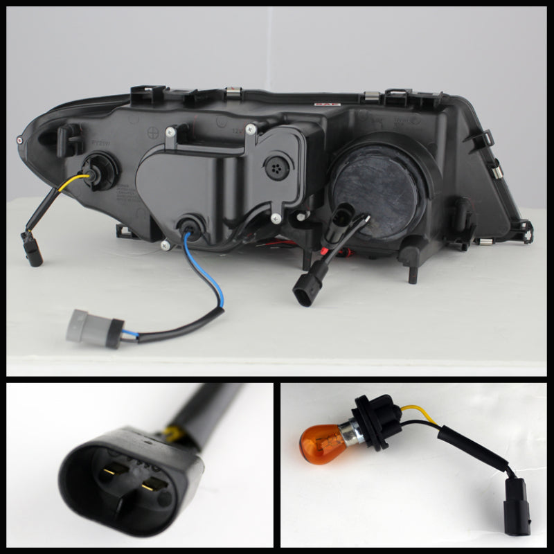 SPYDER 5077141 Spyder BMW E46 3-Series 04-06 2 DR Projector Halogen Model- LED Halo Blk PRO-YD-BMWE4604-2DR-HL-BK