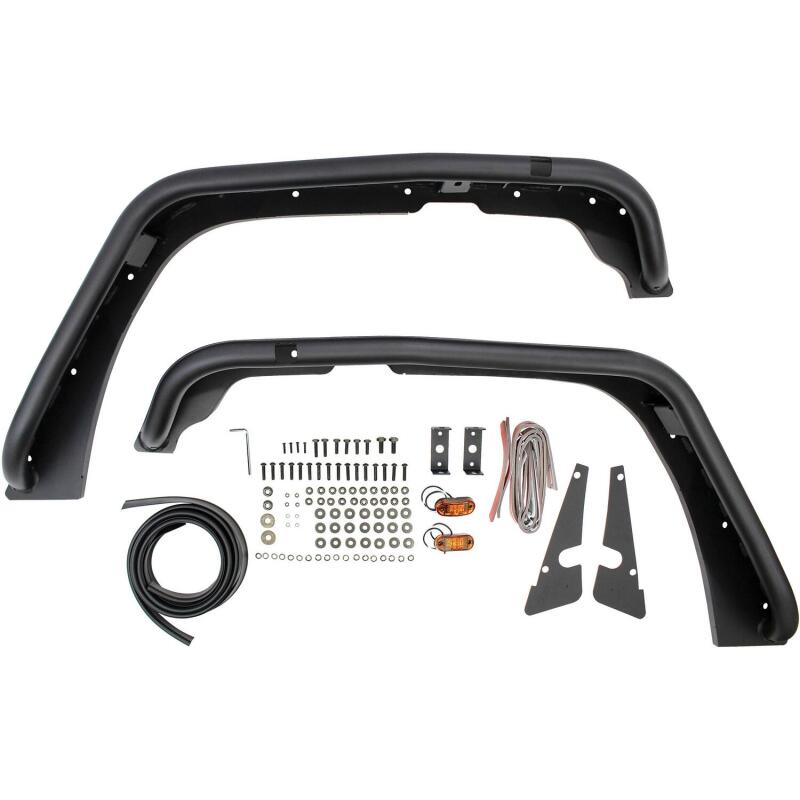Westin 62-1005 /Snyper 07-17 Jeep Wrangler Tube Fenders - Front - Textured Black
